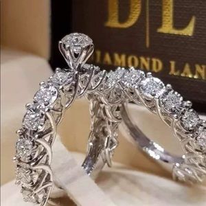 Elegant Cubic Zirconia wedding Rings size 9